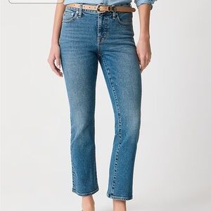 NWOT - J. Crew Mid-rise flare crop jean in all-day stretch